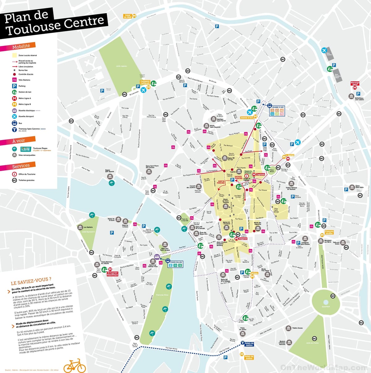 Toulouse centar mapu