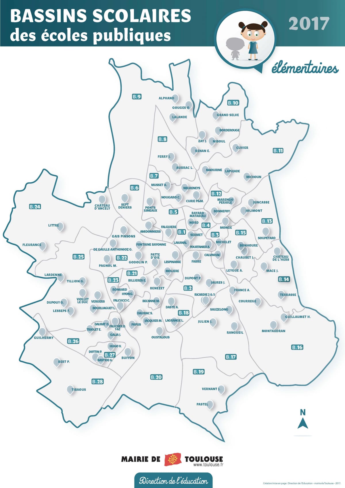 mapa tououse školu