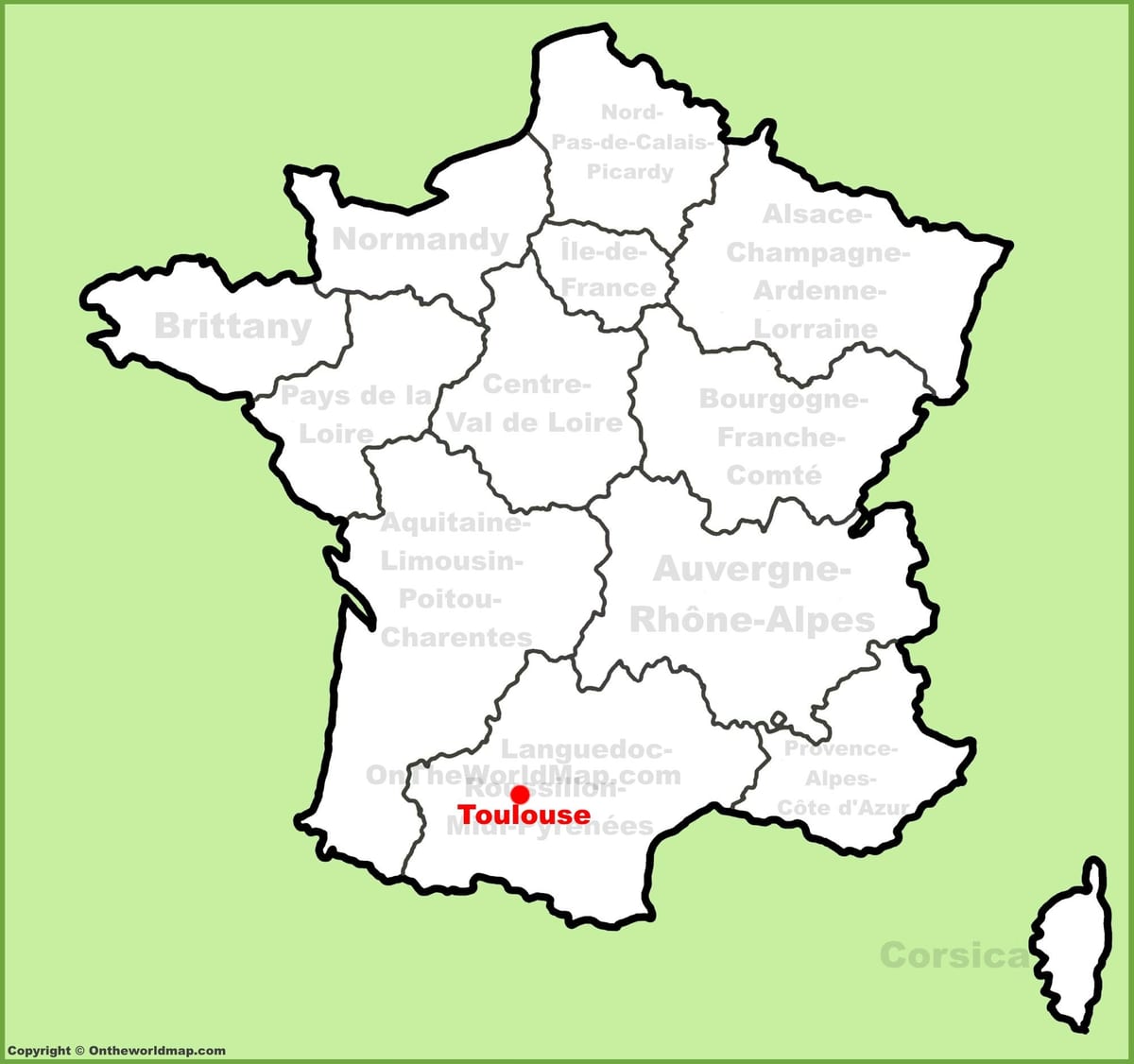 Toulouse na mapi
